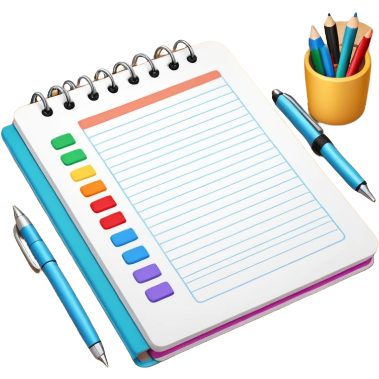 Emoji de um planner pra da prova  emoji