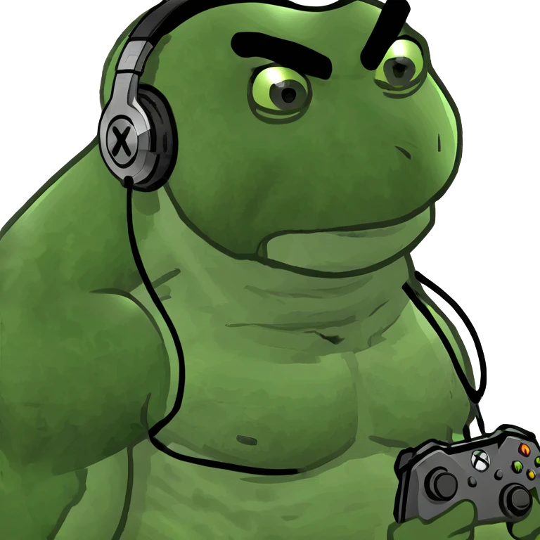 The hulk wearing an xbox headset emoji