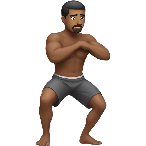 guy doing squats emoji