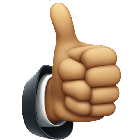 Flying thumps up emoji