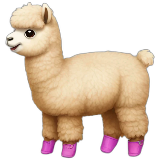 alpaca with flip flops emoji