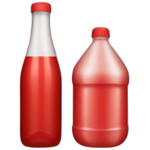Bouteille en plastique rouge  emoji