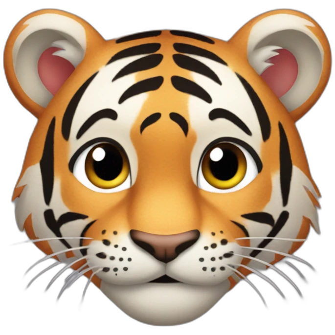 A cute tiger saying “got it!” emoji