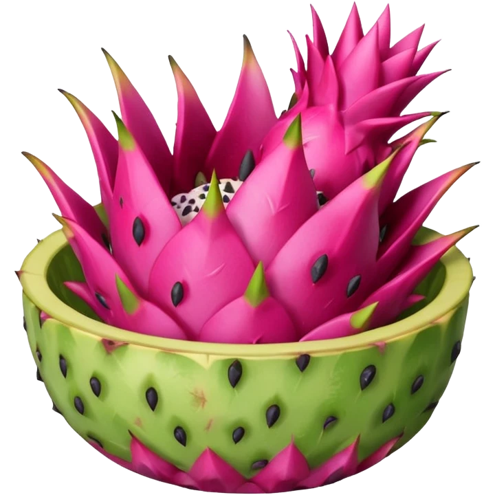 Bowl of dragon fruit  emoji