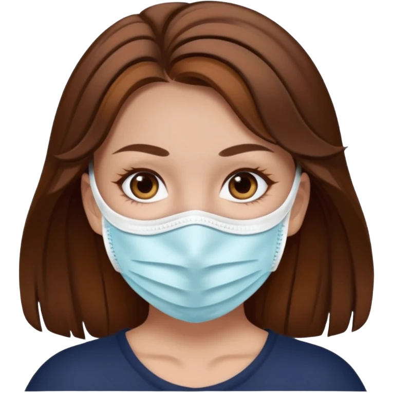 A girl with a face mask emoji