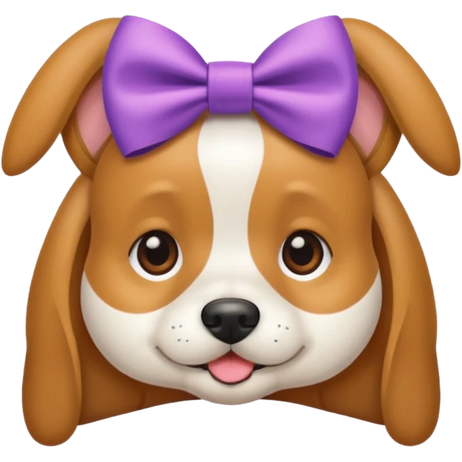 Dog with a bow emoji