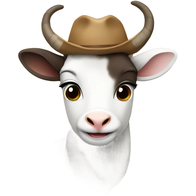Cabra blanca y café  emoji