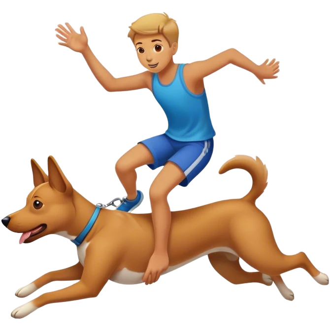 Jump dog emoji