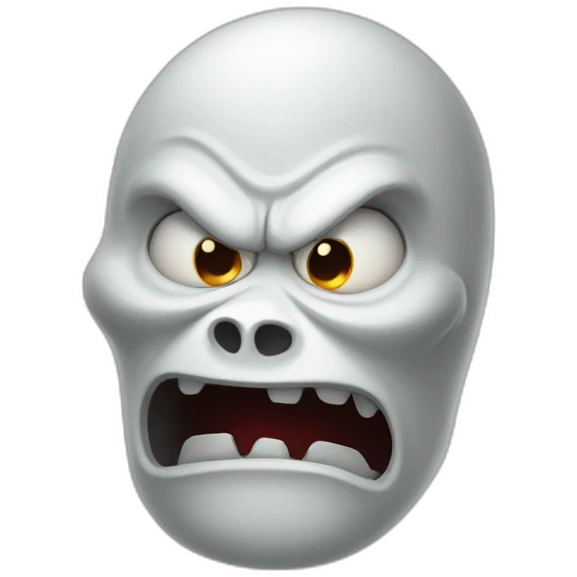 angry ghost emoji
