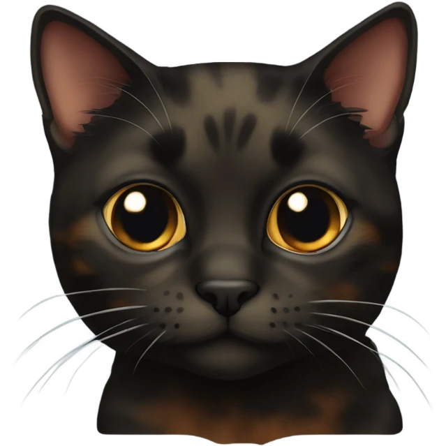 Dark tortoiseshell cat emoji