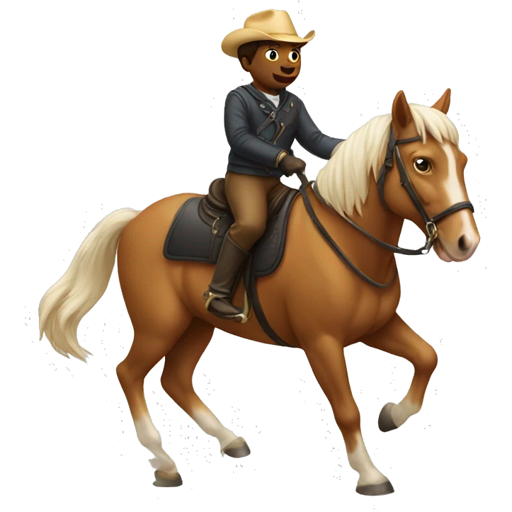 Cat riding a horse  emoji