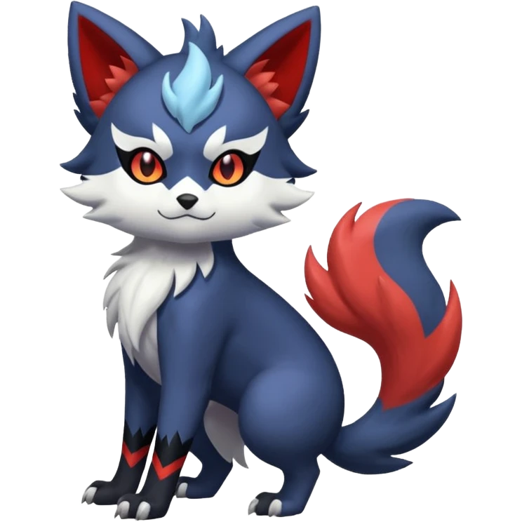 Delcatty-Litten-Zorua-Absol-Sprigatito-fusion, full body emoji