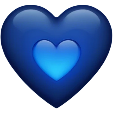 Dark blue heart with Night in the middle  emoji