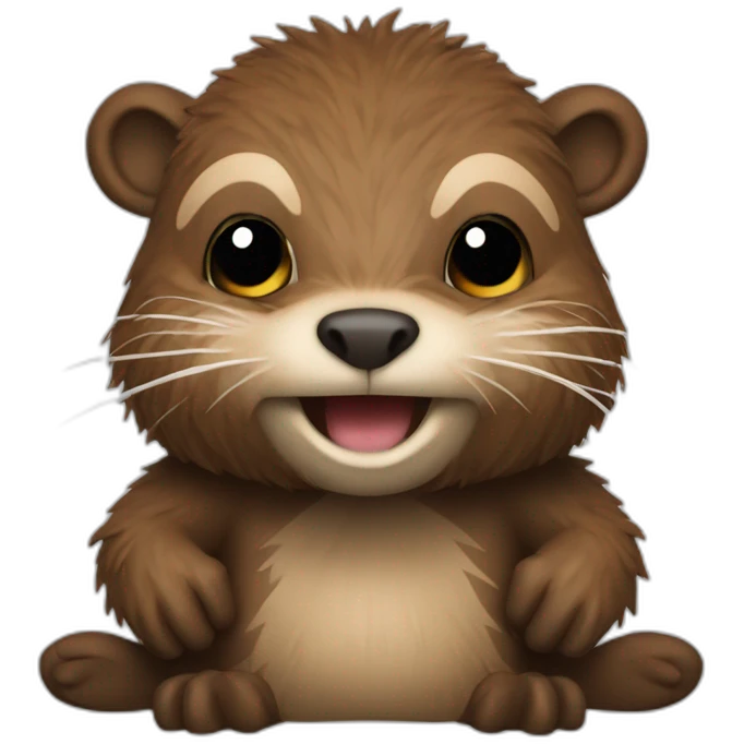 Beaver York in a spider costume emoji