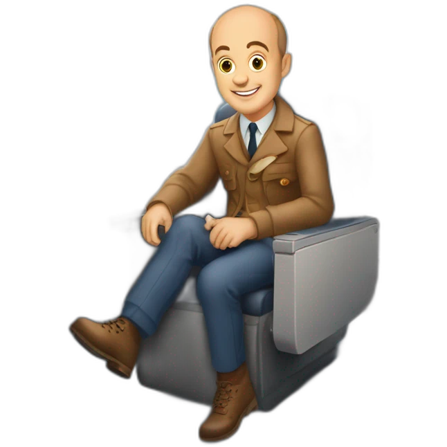 Antoine de Saint Exupery on a plane emoji