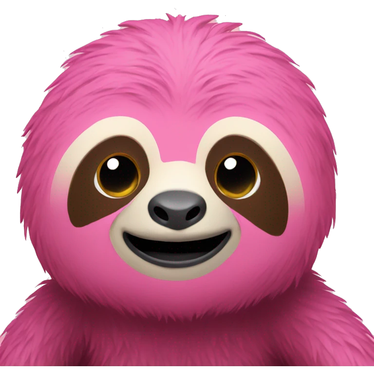 A pink sloth emoji