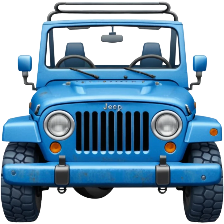 blue jeep with the top off emoji