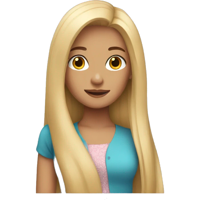 Girl with long blonde hair emoji