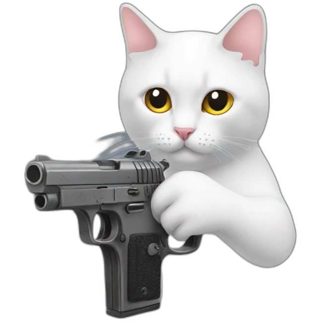 Cat gun emoji