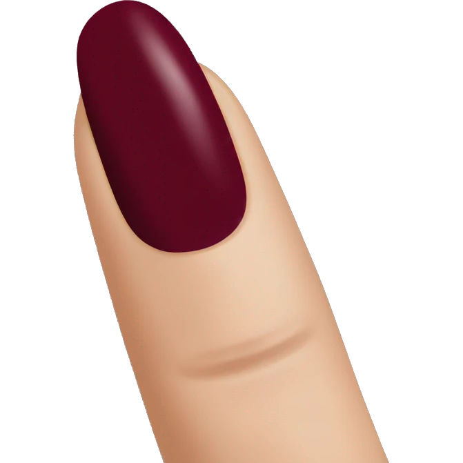 Burgundy nail color emoji