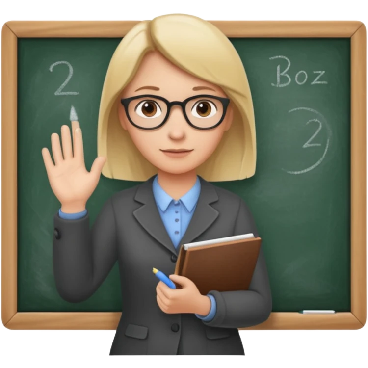 teacher at chalkboard emoji