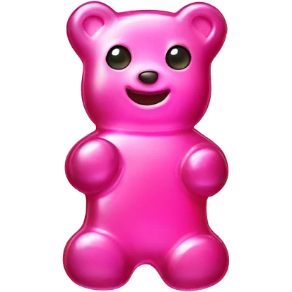 Pink gummy bear emoji