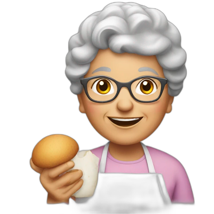 Granny coocking emoji