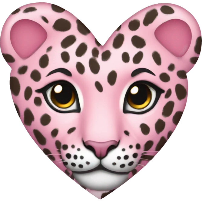 light pink leopard heart emoji