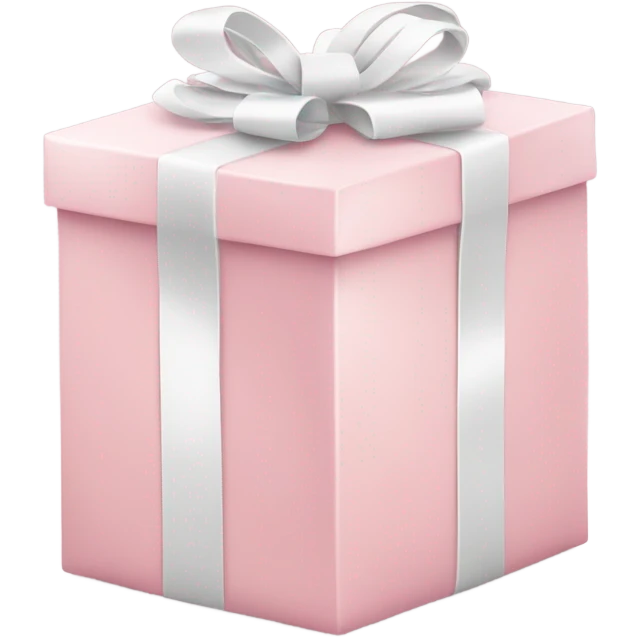 Light pink Christmas gifts under a white Christmas tree  emoji