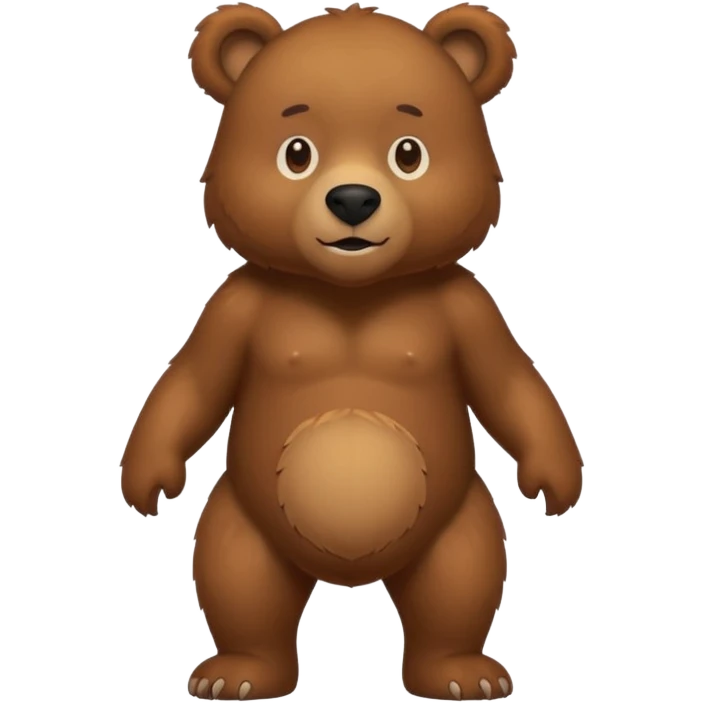 realistic bear standing on 4 legs emoji