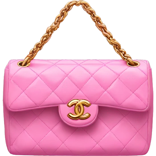 Chanel bag pink emoji