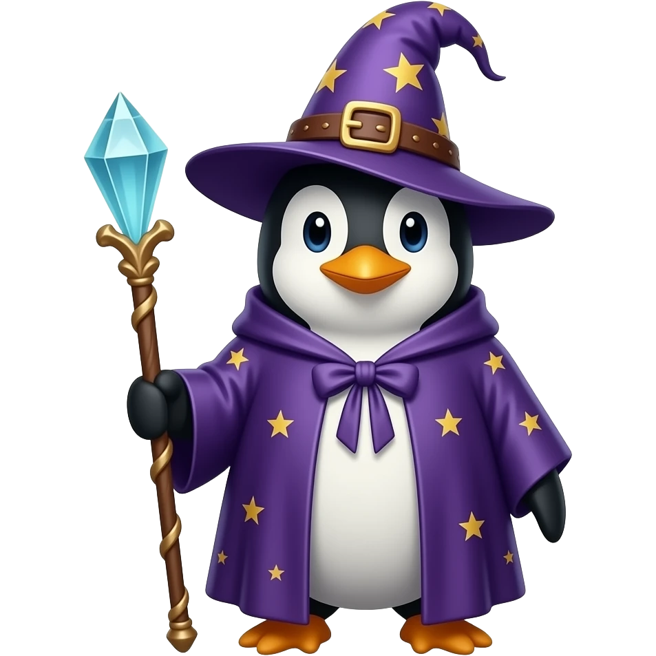 Penguin Wizard emoji