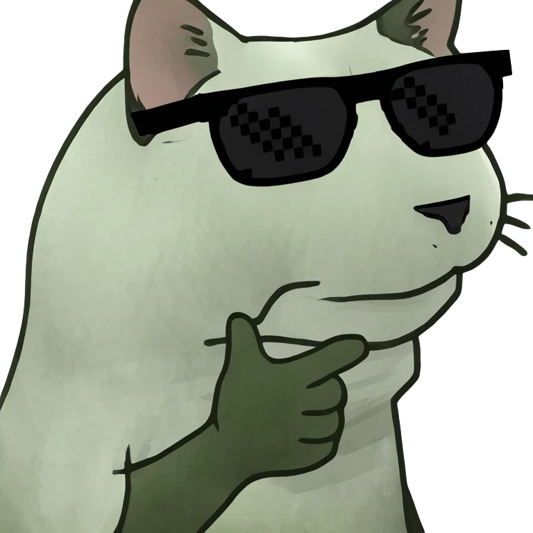Cat with sunglasses emoji