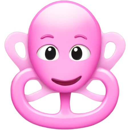 Pink pacifier  emoji