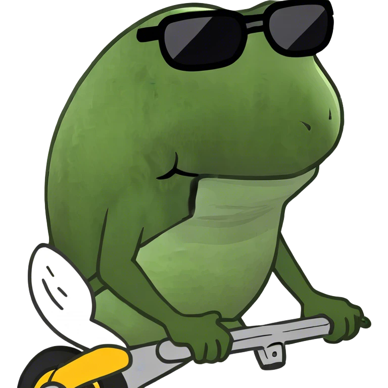 Frog on a scooter emoji