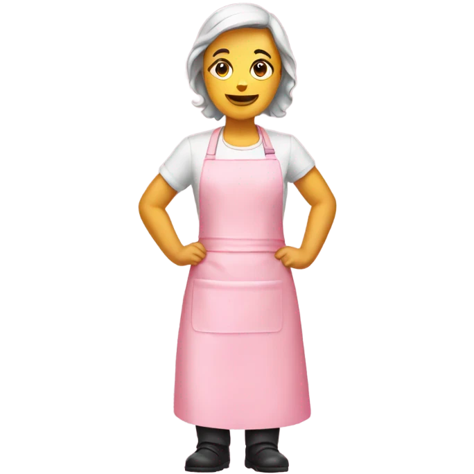 Pink pastel apron emoji
