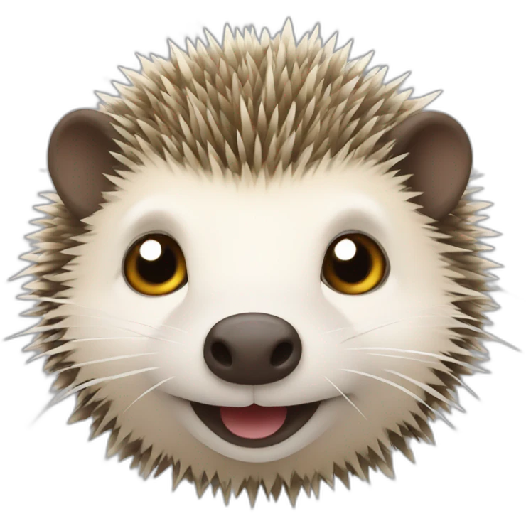 Smart hedgehog emoji