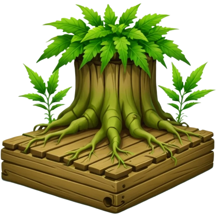 weedy dock with root emoji