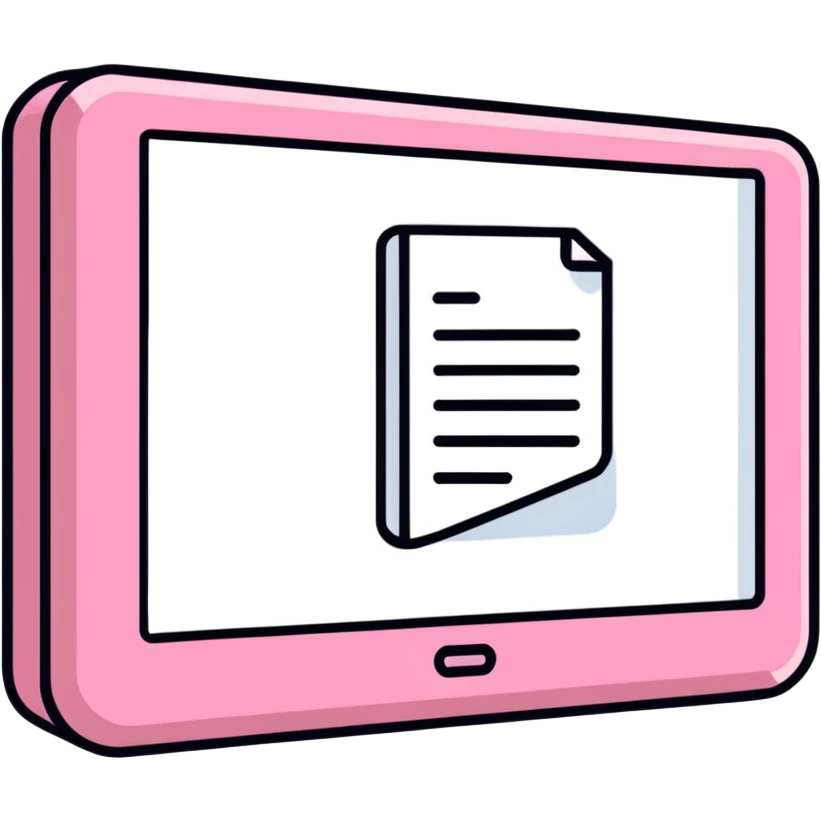 Pink Web browser on a computer emoji