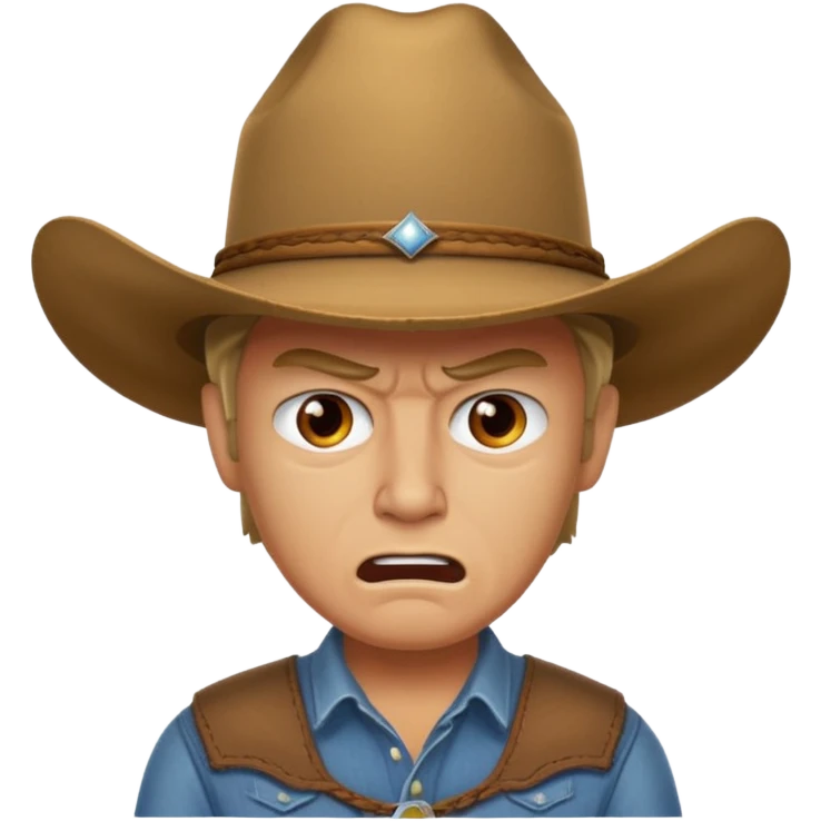 Angry man with cowboy hat  emoji