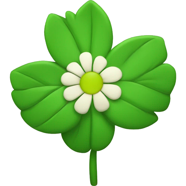 6 leaf green flower emoji