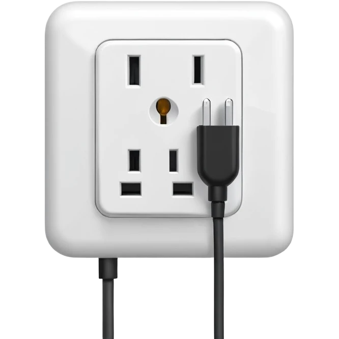 plug atached in an outlet emoji