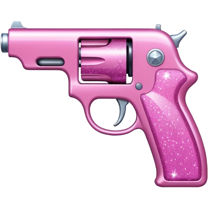 Pink glitter gun emoji
