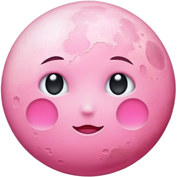 Pink moon  emoji