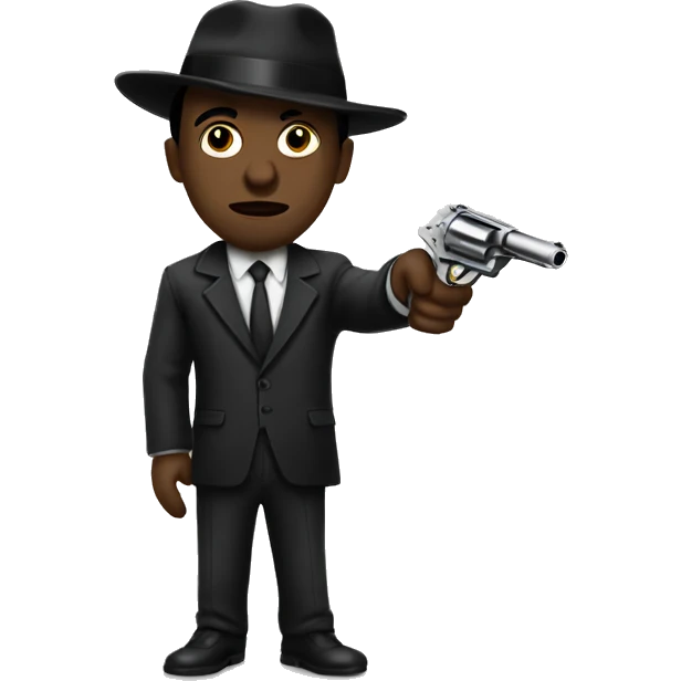 mafia member with revolver emoji