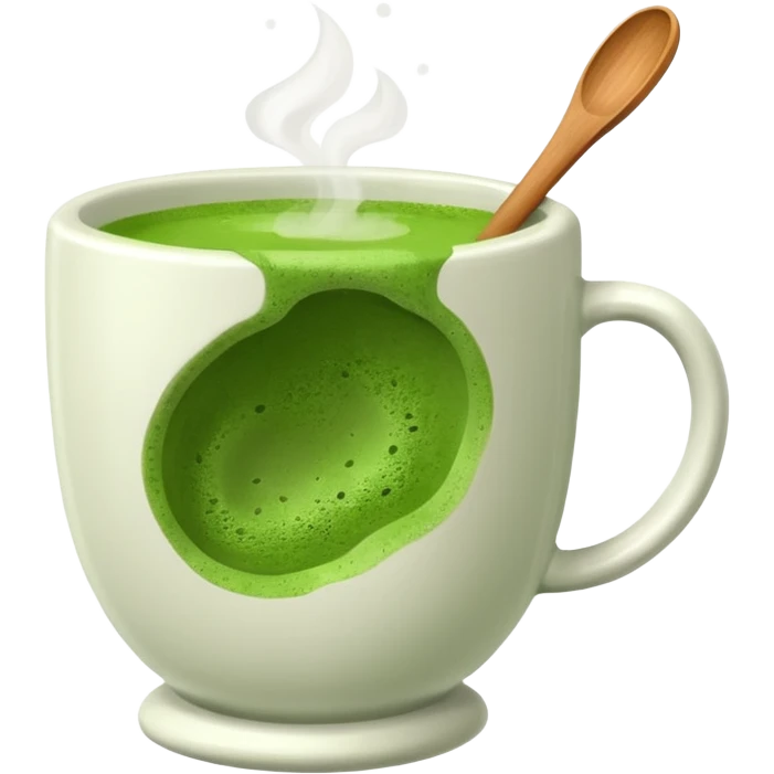 Cup with green powder inside  emoji