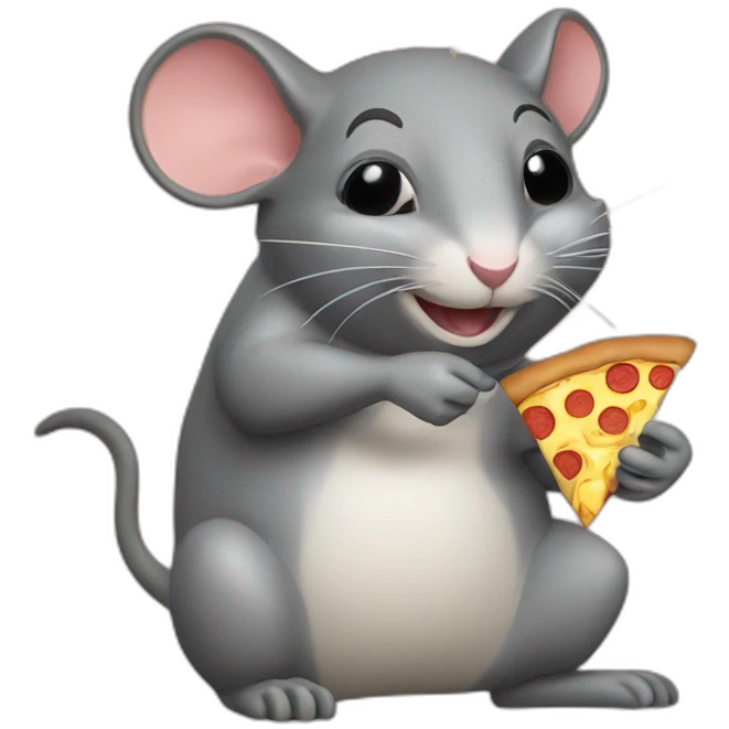 New York Subway rat eating pizza emoji