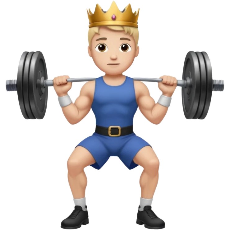 принц поднимает гирю emoji