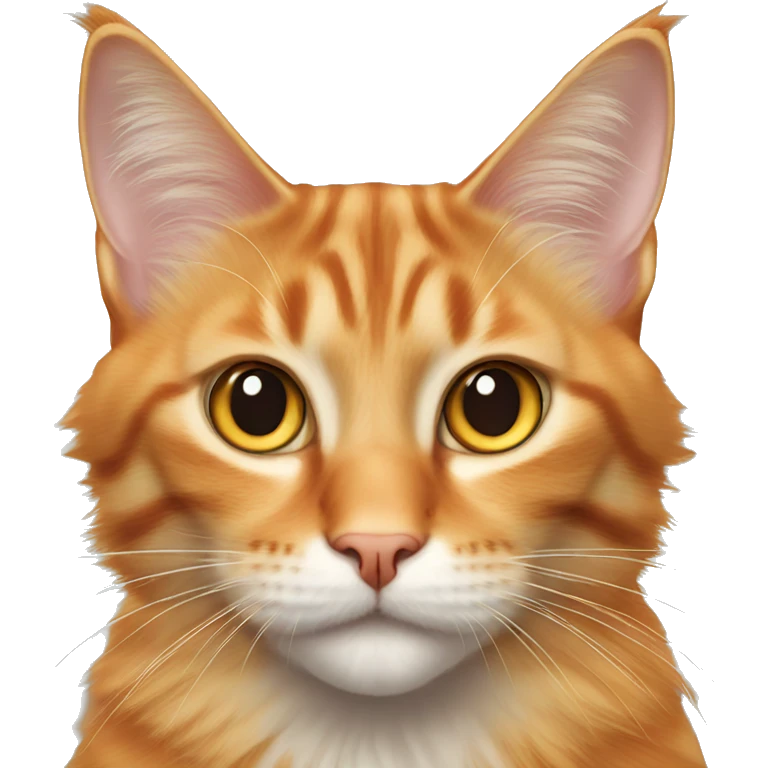 orange maine coone cat emoji