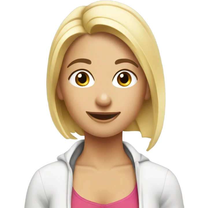 Pilates reformer girl blonde emoji